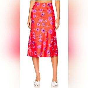 Sanctuary Can't Forget Me Skirt Forget Me Not Sz M Boho Floral Pink Pull-on